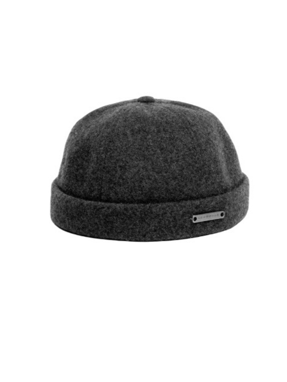 NWT Crown Cap Melton Wool Beanie Cap Charcoal